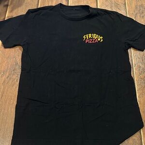 Black T-Shirt for Men Vintage Pizza Spider-man